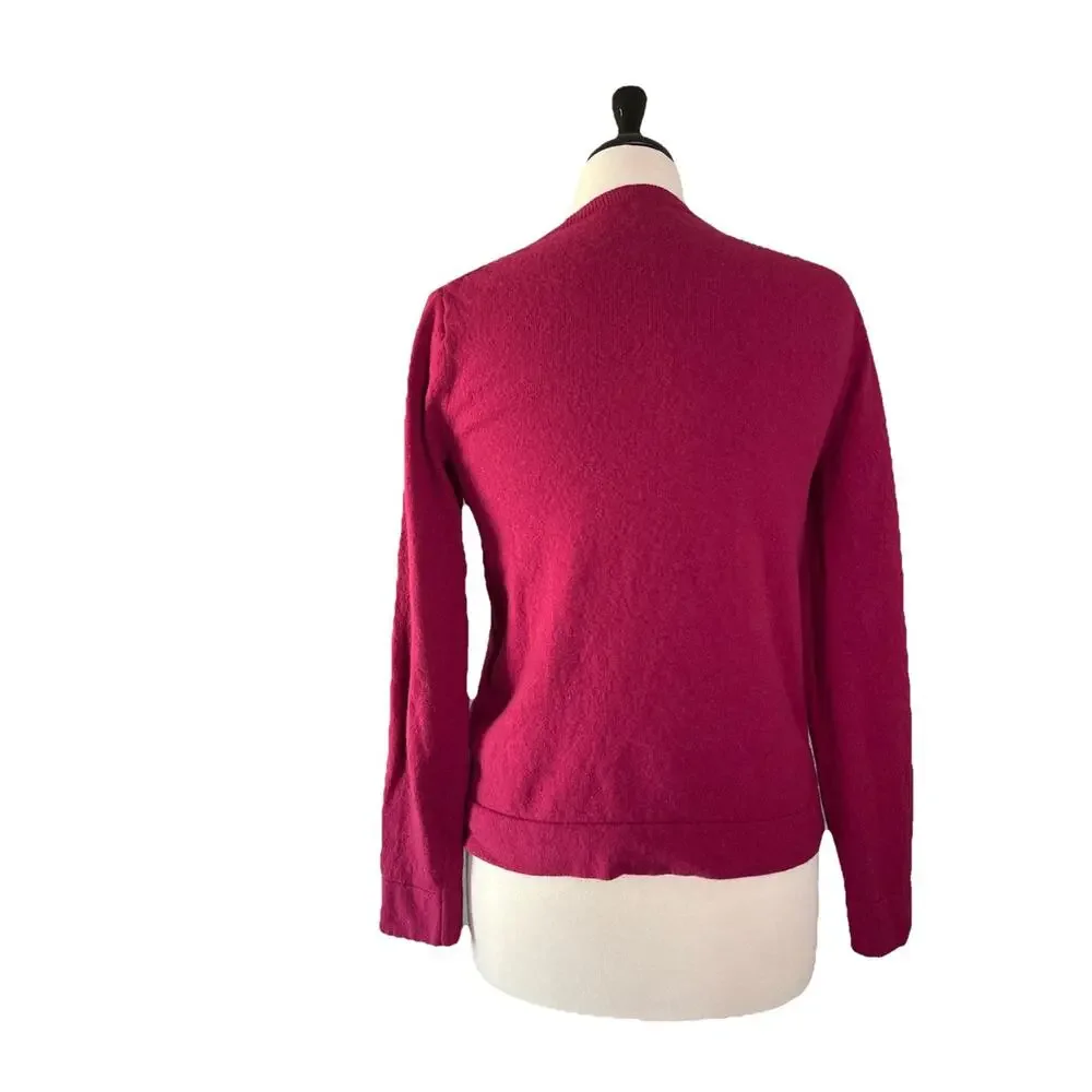 J. Crew Red Crewneck Long Sleeves Women’s Pullover Sweater Medium